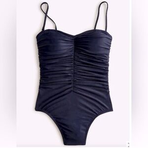 NEW WITH TAG J.CREW NAVY BLUE RUCHED SWEETHEART ONE PIECE SWIMSUIT BF176 SIZE 22